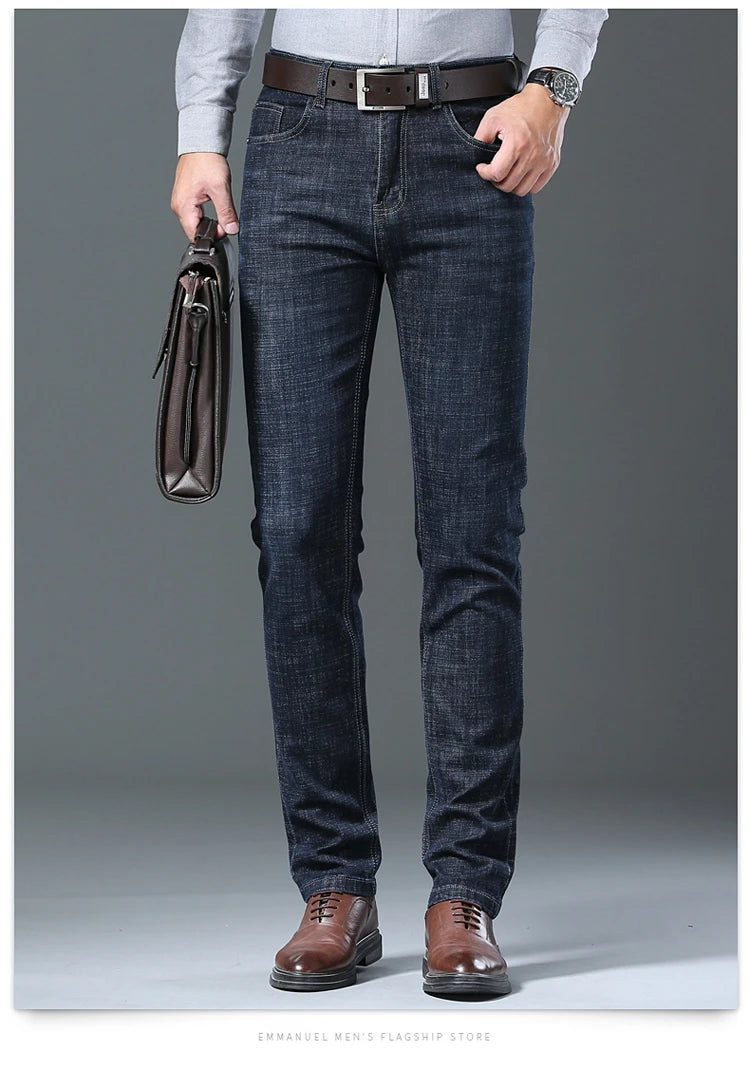 Men's Jeans Fashion Straight Denim Pants Male Classic Casual Jeans Male Plus Size Denim Trousers Ripped Jeans 28-40 Clothing