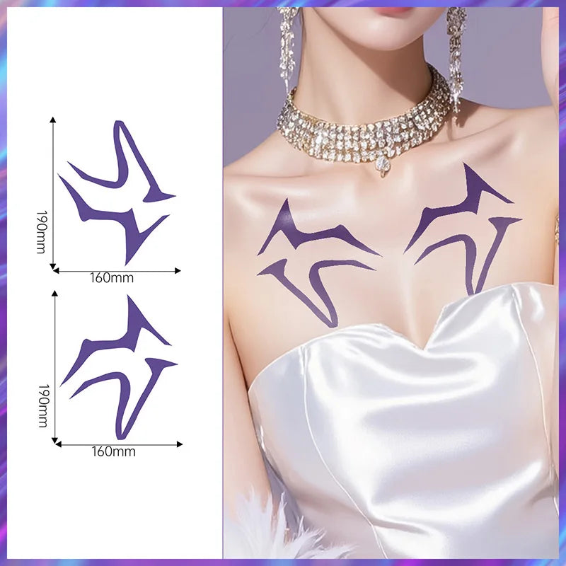 Halloween Kpop Party Face Body Stickers Carnival Christmas Custom Tattoo Wedding Trendy Cool Clothing Makeup Supplies Mood Props