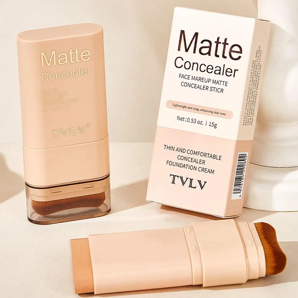 Two In One Double Head Foundation Make-up Stick Facial Foundation Make-up Makeup Matte Concealer Smooth Makeup Tool