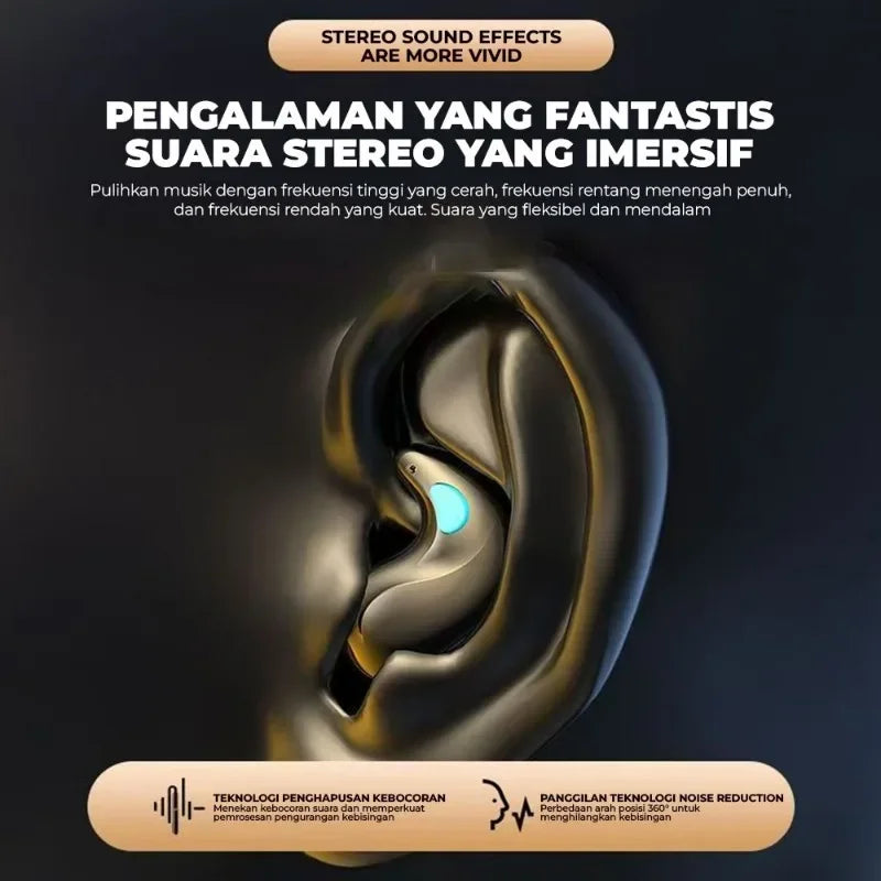 Wireless Headphones Bluetooth Earphones Bass Noise Reduction Hi-fi Music Wireless Earphones with Digital Power Display