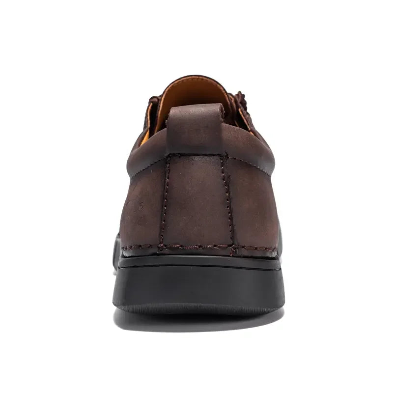 Shoes for Man Are Fashionable Dark Brown Loafers Suitable Outdoor Activities Breathable Daily Casual Shoes with Lace Up Design