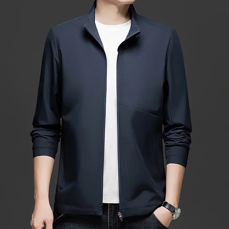 New Men's Casual Jacket Casual and Fashionable Windbreaker Waterproof and Versatile Outdoor Jacket