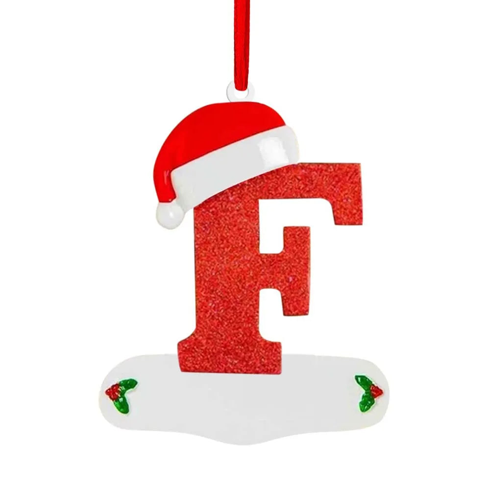 Christmas Decoration Letters,26 Letters Pendant For Christmas Tree Decor,DIY Name Ornament Personalize