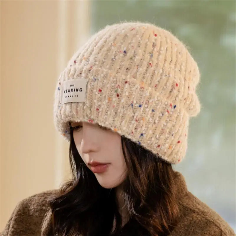 Winter Hats For Women Beanie Baggy Cap Knitted Ear Protection Keep Warm Windproof Casual Cold Proof Bonnet Winter Cap Candy
