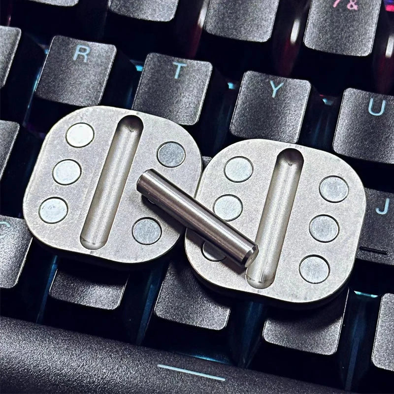 Metal Fidget Haptic Clicker Seesaw Push Card Magnetic Slider Decompression Toy EDC Gadgets For Adults Relaxation Antistress