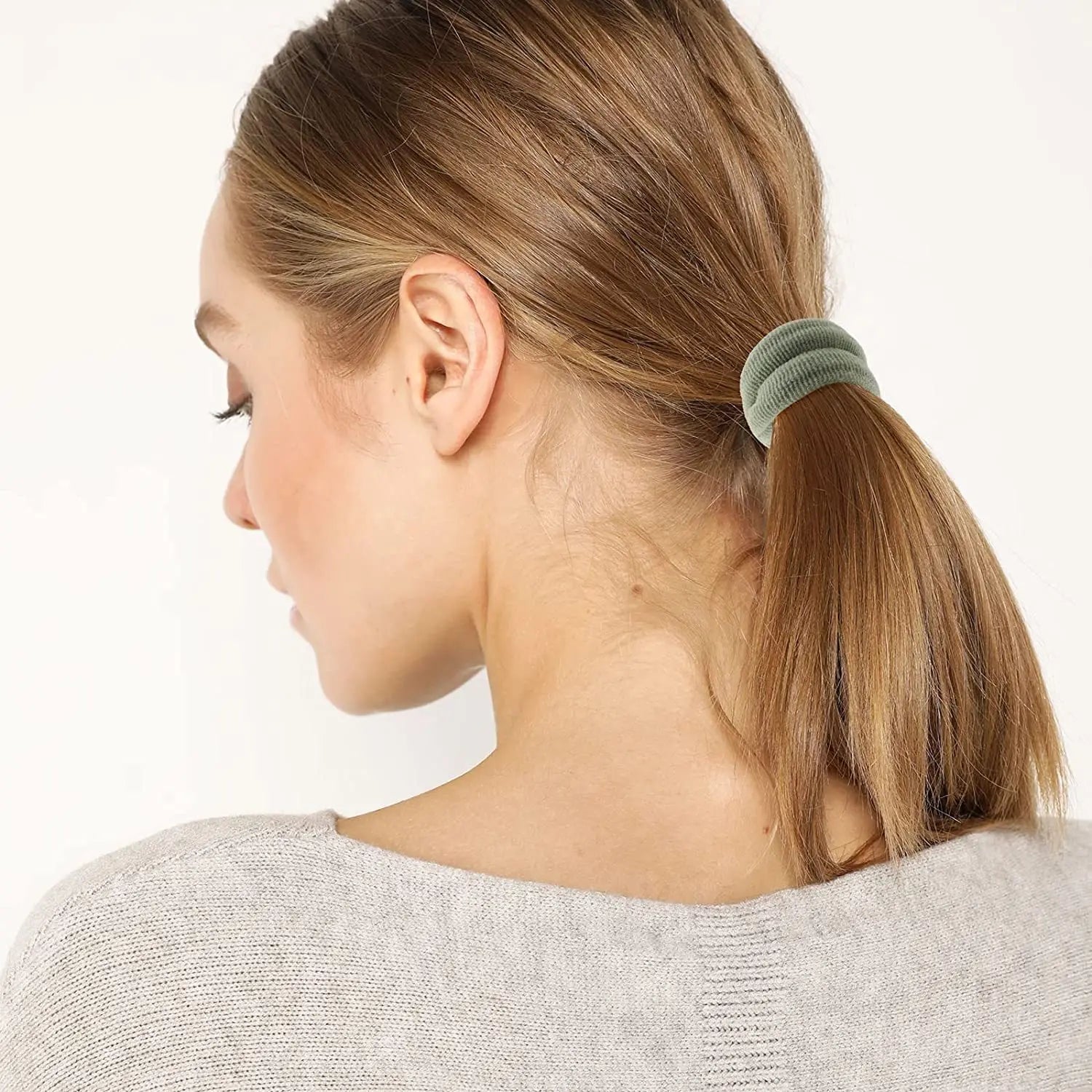 New 50PCS/Set Women Girls Candy Colors Nylon Basic Scrunchie Hair Tie Ponytail Hold Hair Rubber Bands Fashion Hair Accessories