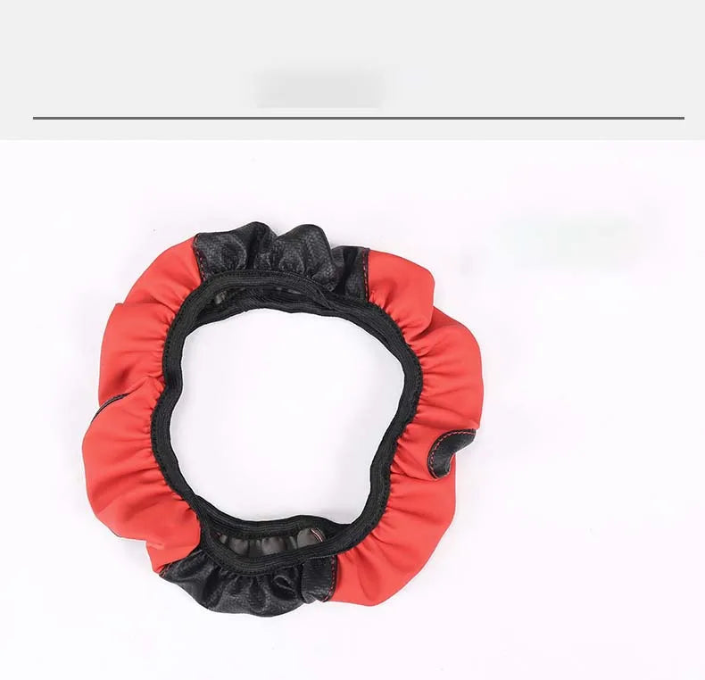 Non-inner-ring Automobile Steering Wheel Cover Leather Four Seasons for Spring Summer Autumn Winter for Men and Women