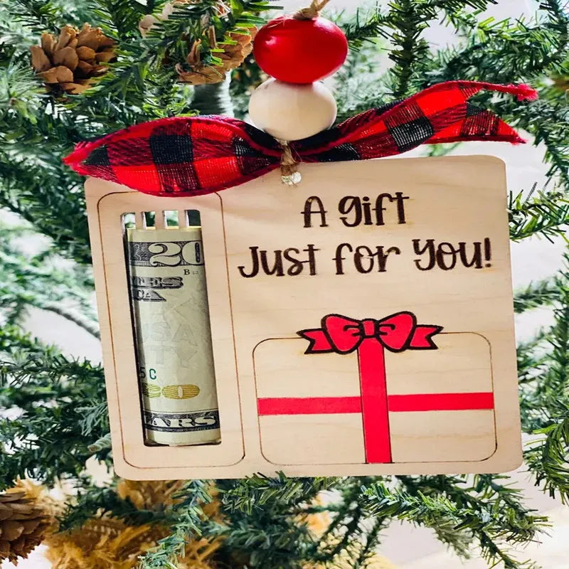 Christmas Tree Decor Wooden Gift Car Hanging Wooden Pendant Diy For Farmhouse Christmas Tree Decorations Xmas Party Decors