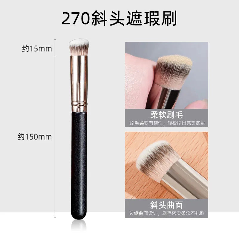 Makeup Brushes Foundation Concealer Angled Seamless Cover Synthetic Dark Circle Liquid Cream Cosmetics Contour Brush Beauty Tool