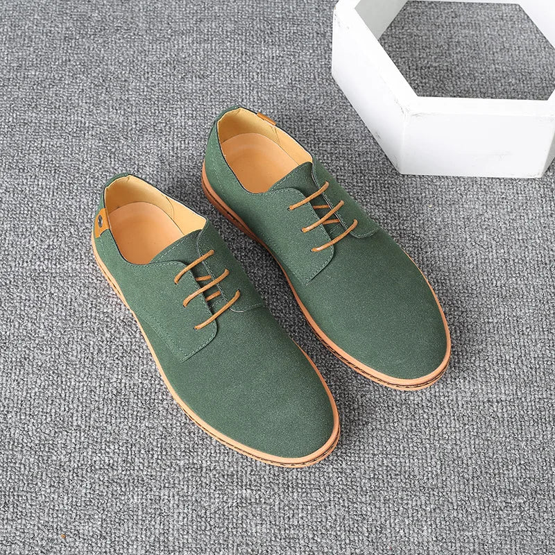 Fashion Men's Shoes Suede Leather Loafers British Style Men Casual Shoes Moccasins Outdoor Driving Shoes Handmade Slip on Flats