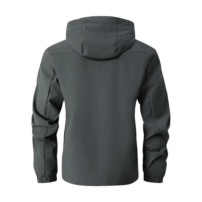 Fashion Men's Casual Windbreaker Jackets Hooded Jacket Man Waterproof Outdoor Men's Spring-Autumn Outdoor Shell Jacket