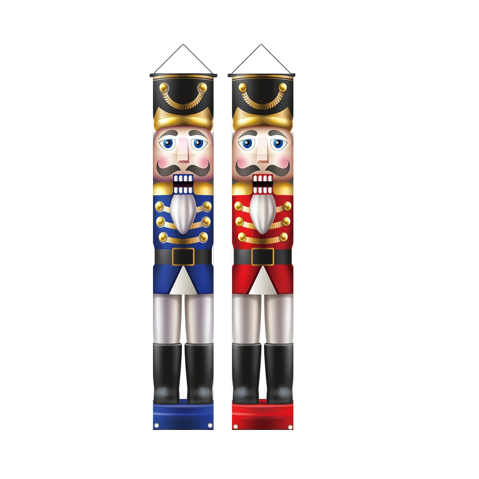 New Christmas Nutcracker King Series Couplets New Year's Party Soldiers Porch Atmosphere Decoration Door Curtains Flag Hangers