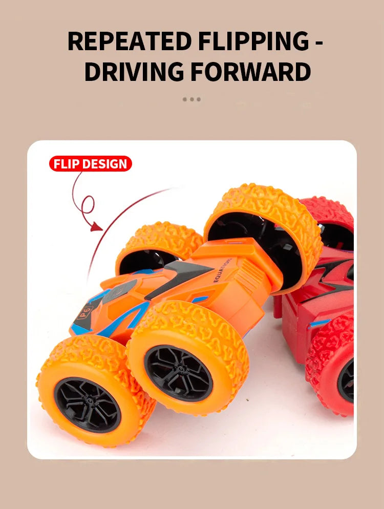 Mini Inertia Car Toys For Children Collision Automatic Turnover Double-Sided Running Car Toy Boys And Girls Fun Interactive Toys