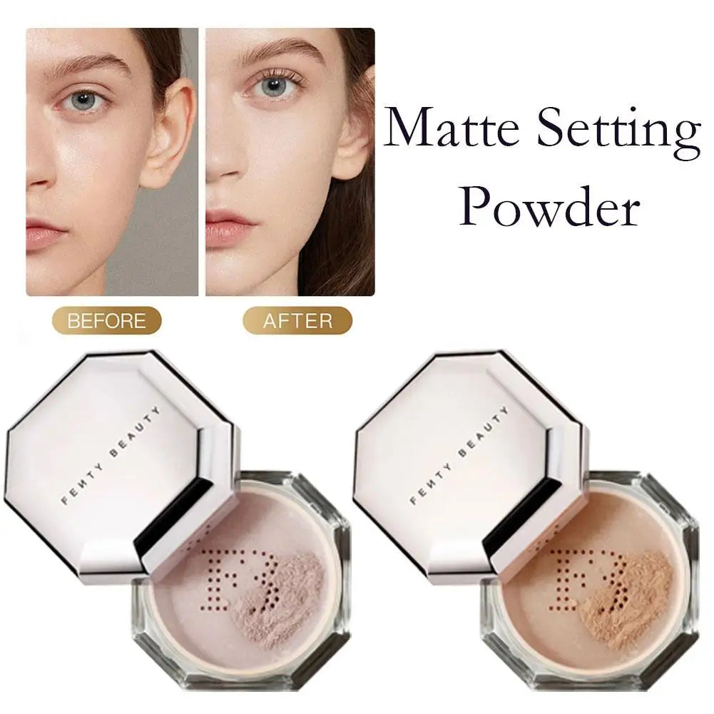 Fenty Beauty Blurring Delicate Setting Powder Lasting Without Shedding Makeup Control Oil Locking Moisture Create Zero Pore Base