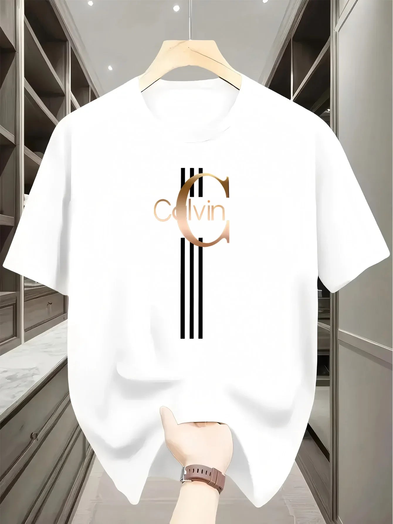 Men' summer tshirts loose  Creative Letter print casual slim fit round neck short sleeved T-shirt top man clothing tee