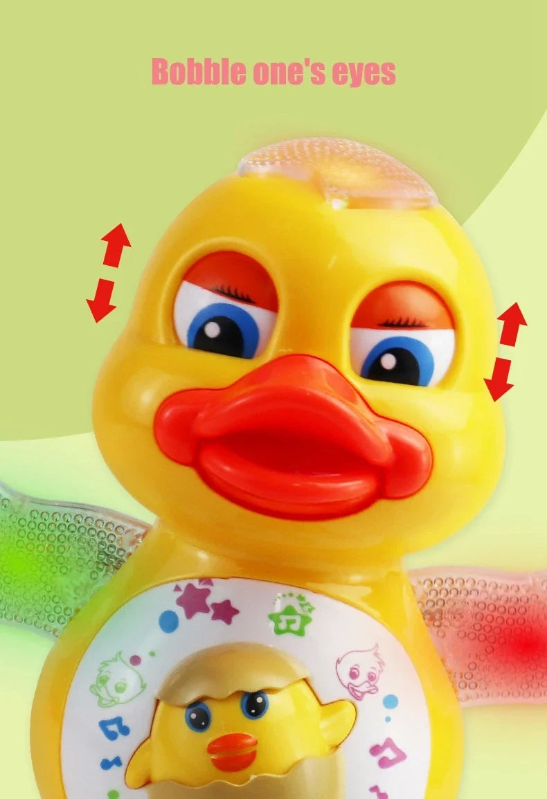 Electronic Toys Dancing Duck Funny Blink Eyes Flashing Light Shake The Body Cute Musical Cartoon Animal Educational Toy Kid Gift