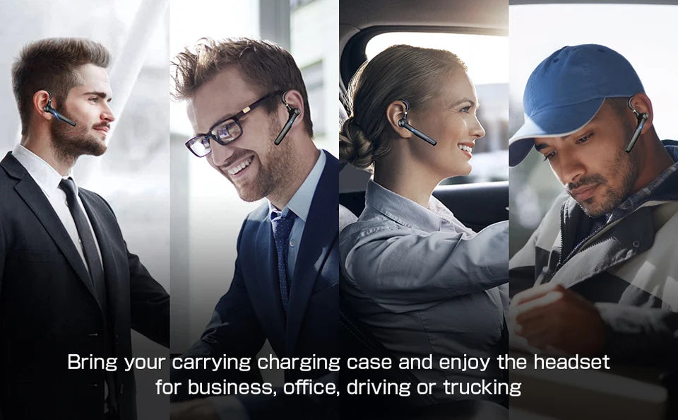 Wireless Headphones Bluetooth Headset With Microphone Earphones  Handsfree Noise Canceling Audifonos Talking Business Driving