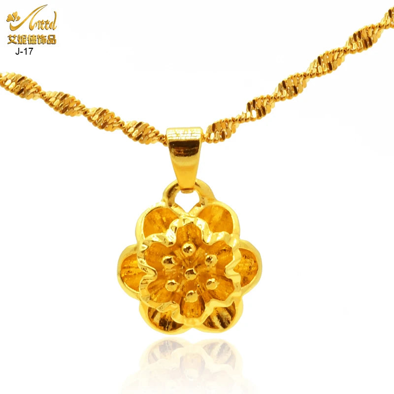 ANIID Dubai 24K Gold Plated Tassel Necklace For Women Bride Crystal Jewellery Italian Wedding African Party Gifts Wholesale