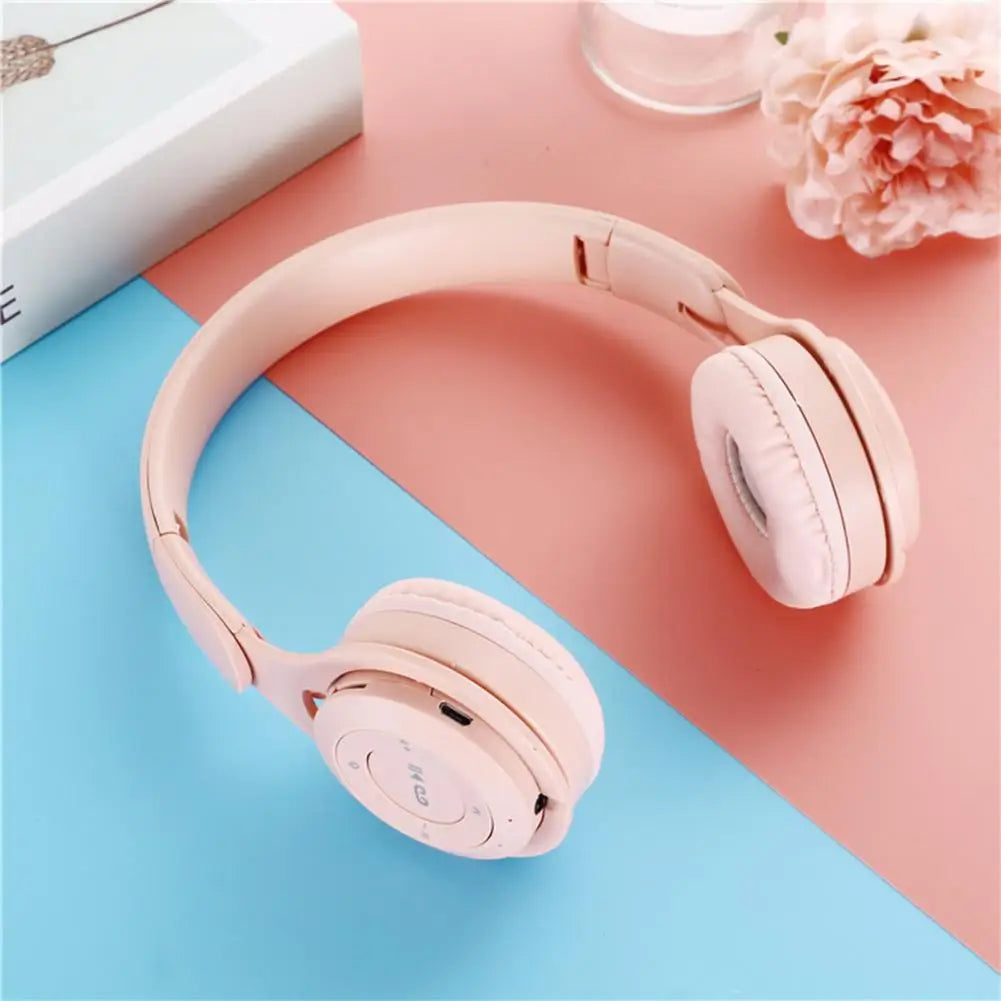 Headphones Kids Wireless Bluetooth Earphones Stereo Foldable Helmets Gaming Headsets Over-ear Headphones for Android ios