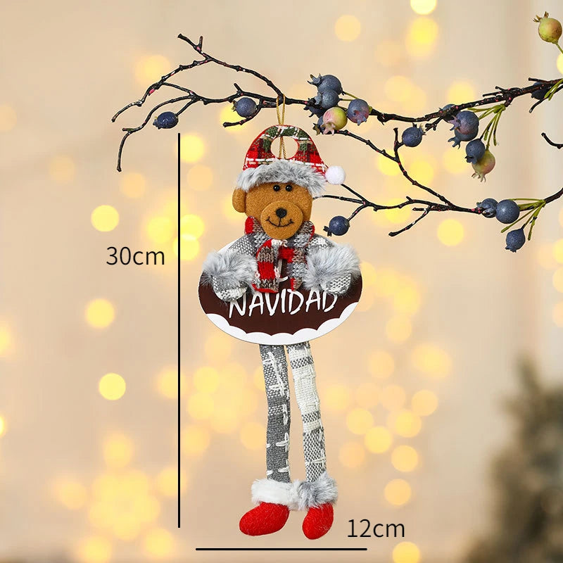 New Year 2022 Christmas Tree Decorations Cute Dolls Pendant Navidad 2021 Home Decor Christmas Tree Ornaments Xmas Gift