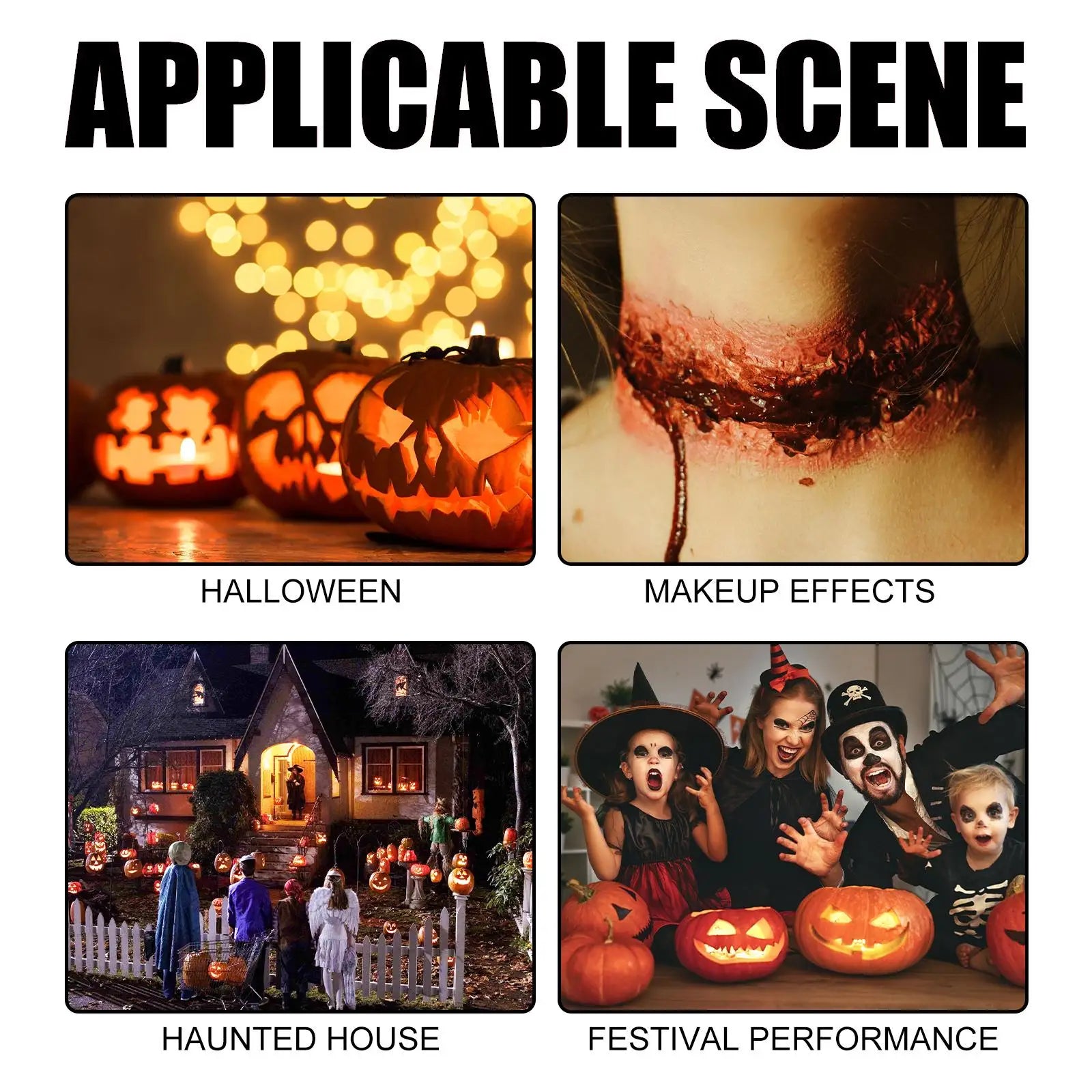 Professional Halloween Makeup Kit Fake Wound Scar Fake Blood Paint Scar Wax Halloween Special Effect Make Up Halloween Cosmetics