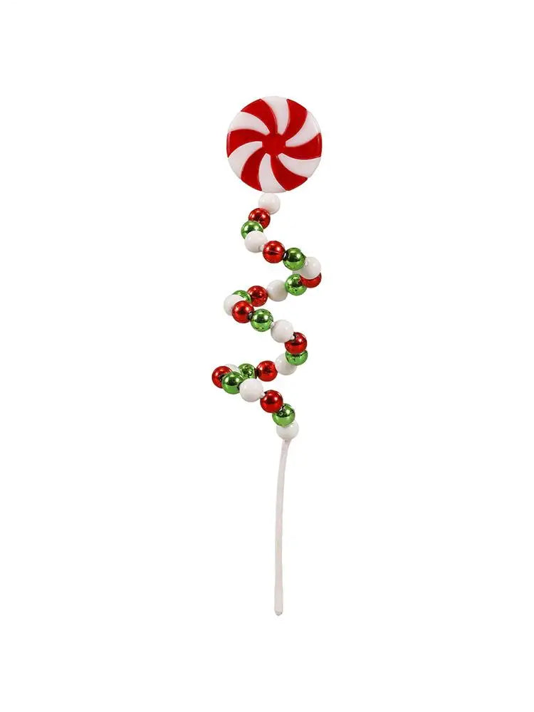 Christmas Candy Cane Decorations Christmas Tree Decoration Red White Lollipop Decoration Curved Candy Christmas Tree Stems Decor