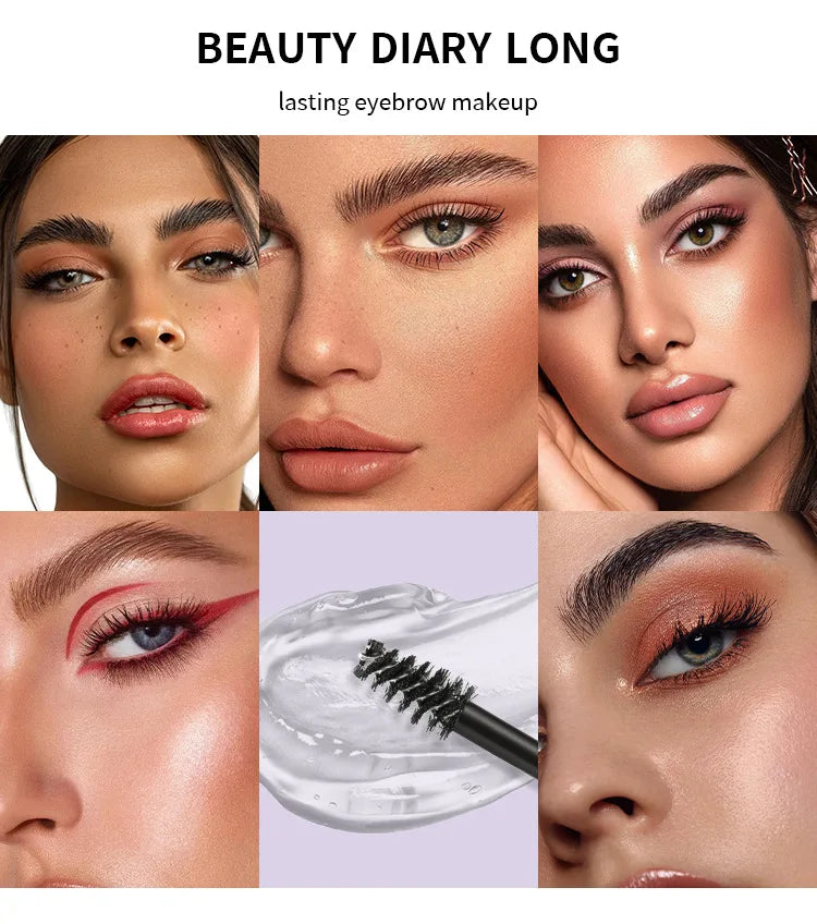 Eyebrow Gel Long-lasting Fixed Eyebrow Waterproof Quick-dry Hose Transparent Eyebrow Gel Makeup Eye Makeup