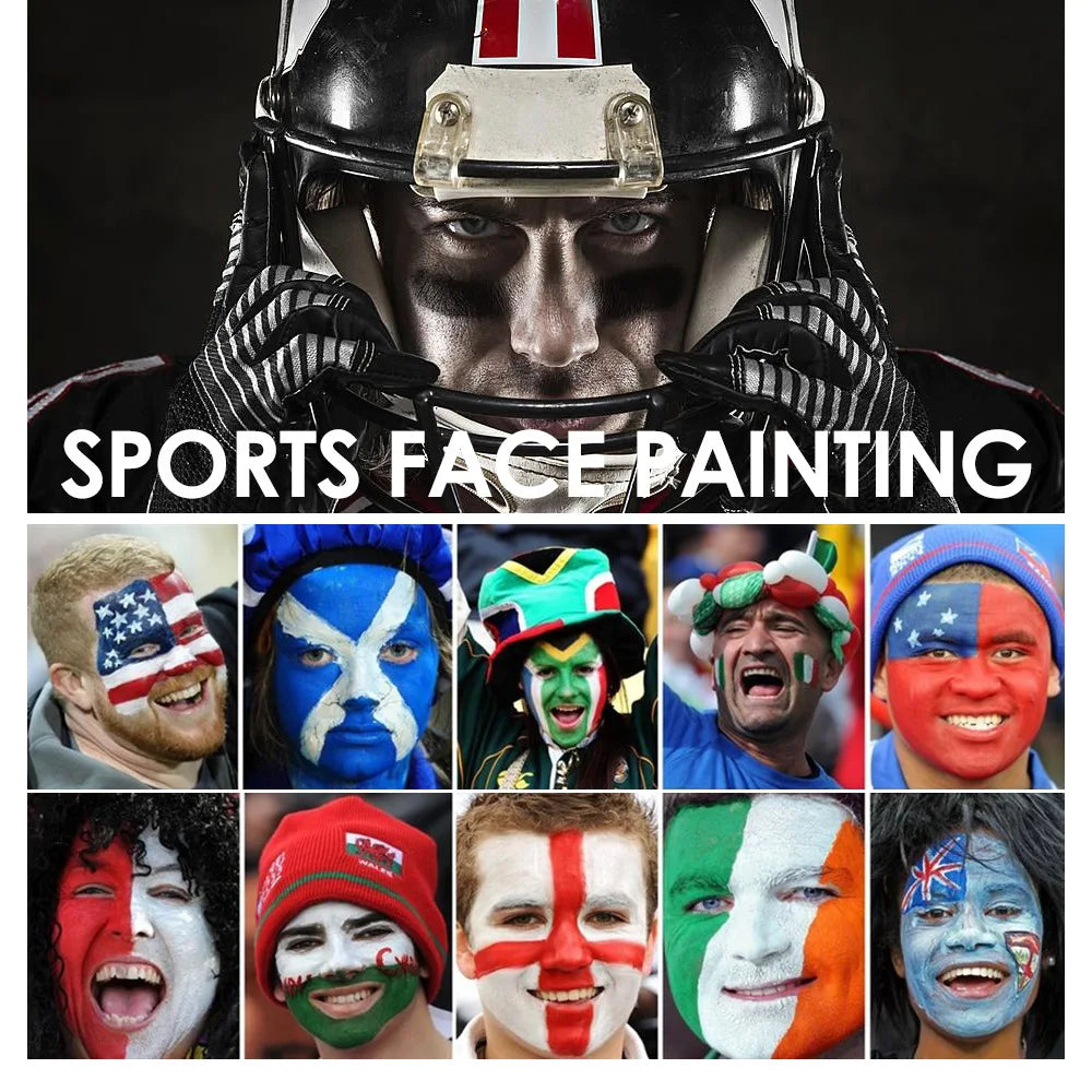 12 Color Halloween Makeup Kit, Face Body Paint & Matte Lipstick, Cruelty Free Lip Palette for Halloween Party Cosplay Costume