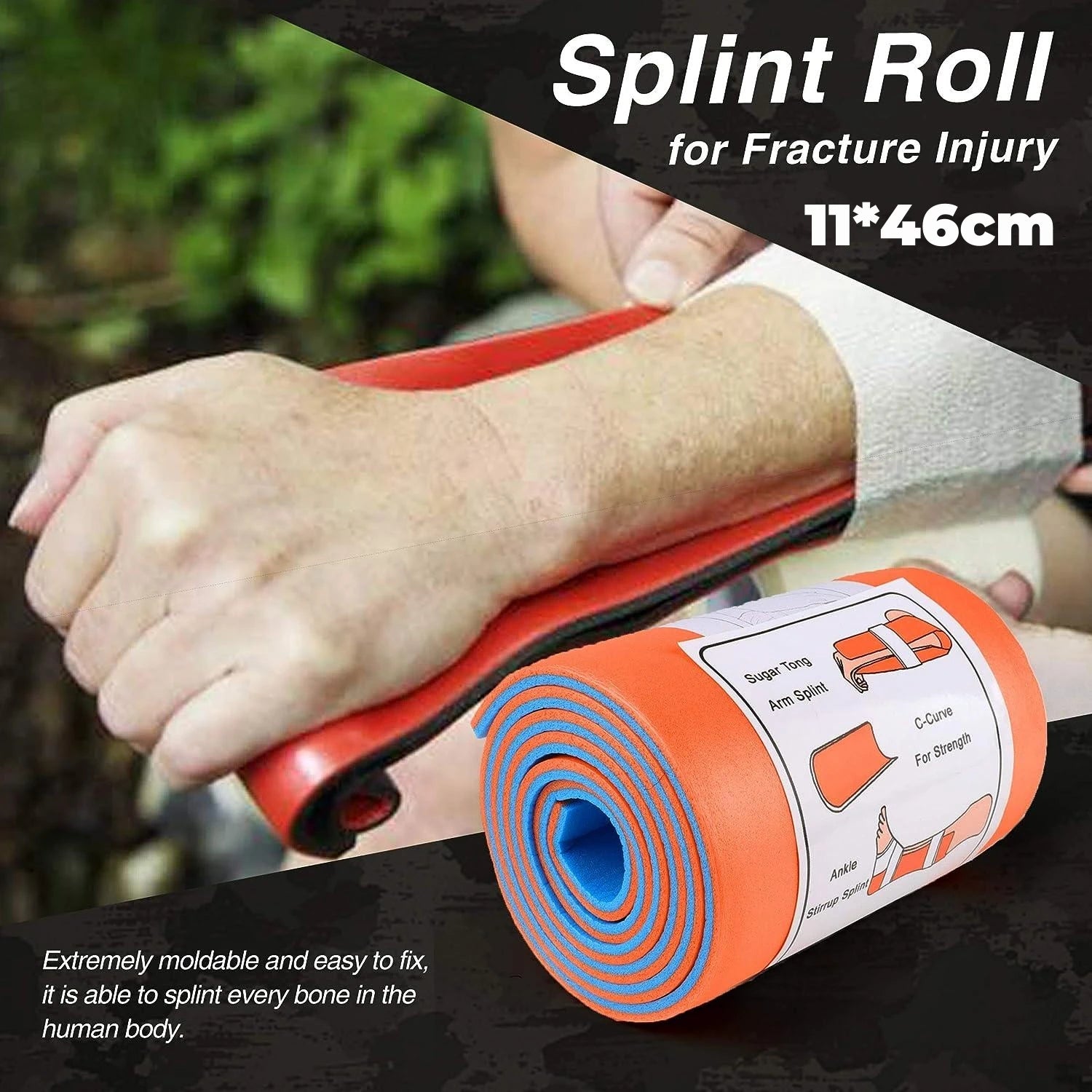 1/3pcs CARBOU First Aid Universal Aluminum Splint Roll Medical Survival Polymer For Fixture Bone Emergency Kit Outdoor Travel