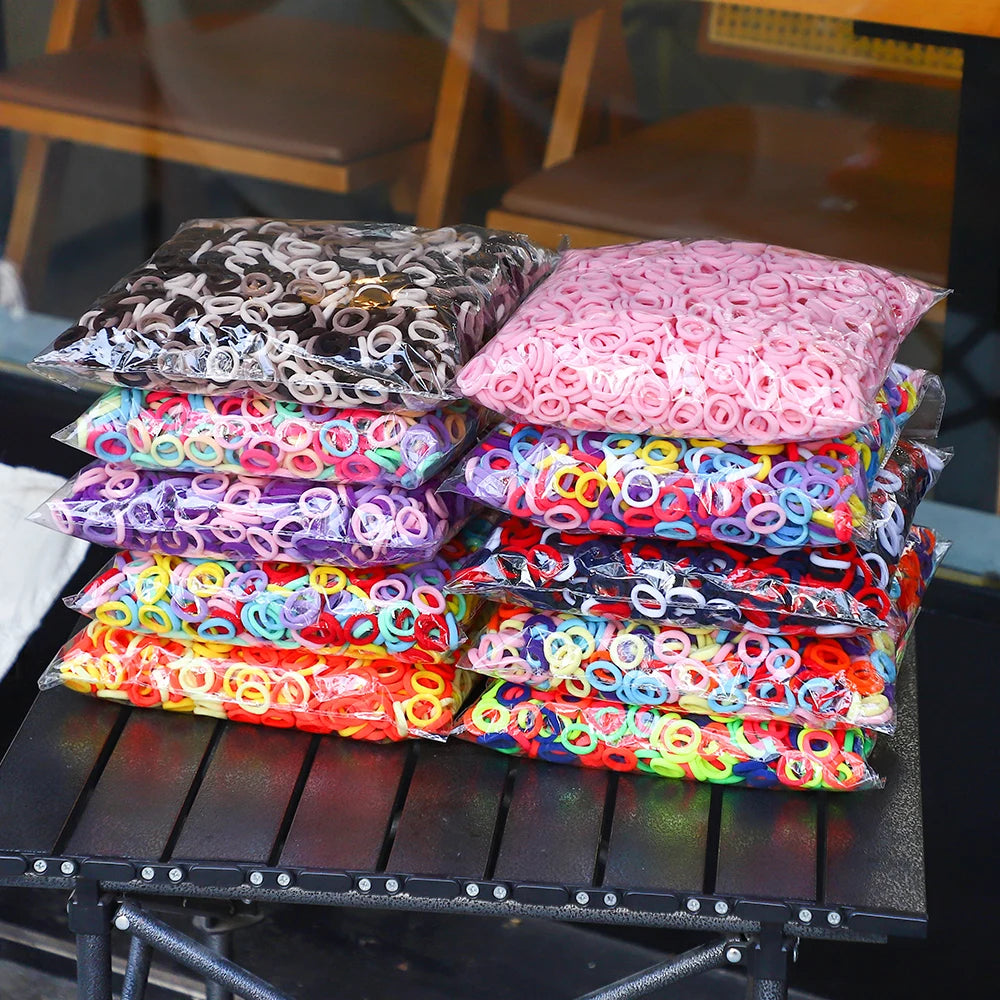 20/50pcs Kids Elastic Hair Bands Girls Sweets Scrunchie Rubber Band for Children Hair Ties Clips Headband Baby Hair Accessories