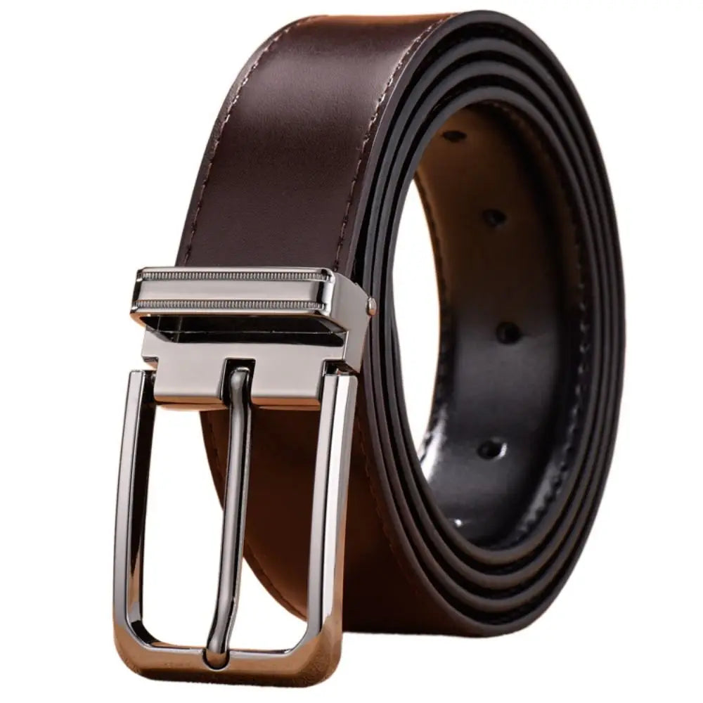 Waist Accessories Double Sided Men Leather Belt Brown Black Retro Designer Belt Fashion Luxury Pin Buckle Belt Mens Accessories