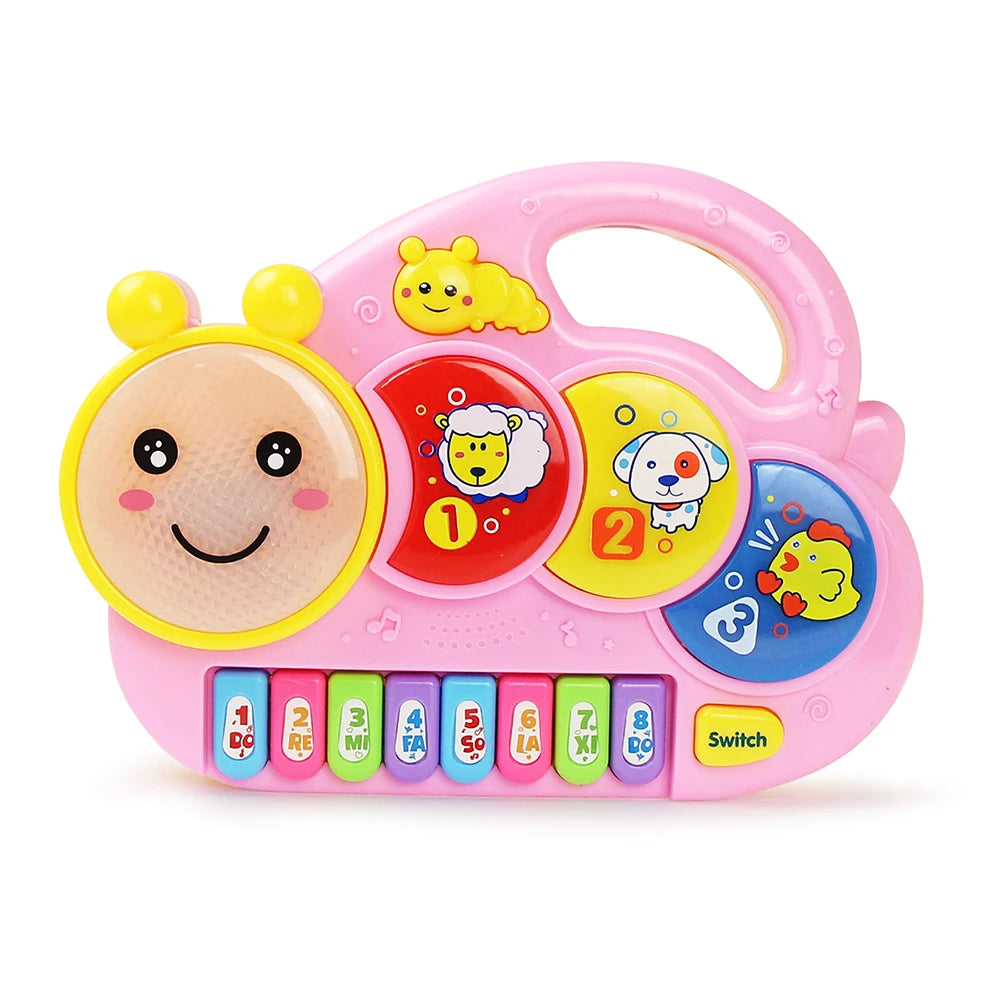 Kid Cartoon Piano Keyboard Game Electronic Multifunctional Toy Animal Sound Flashing Light Baby Instrument Educational Toys Gift