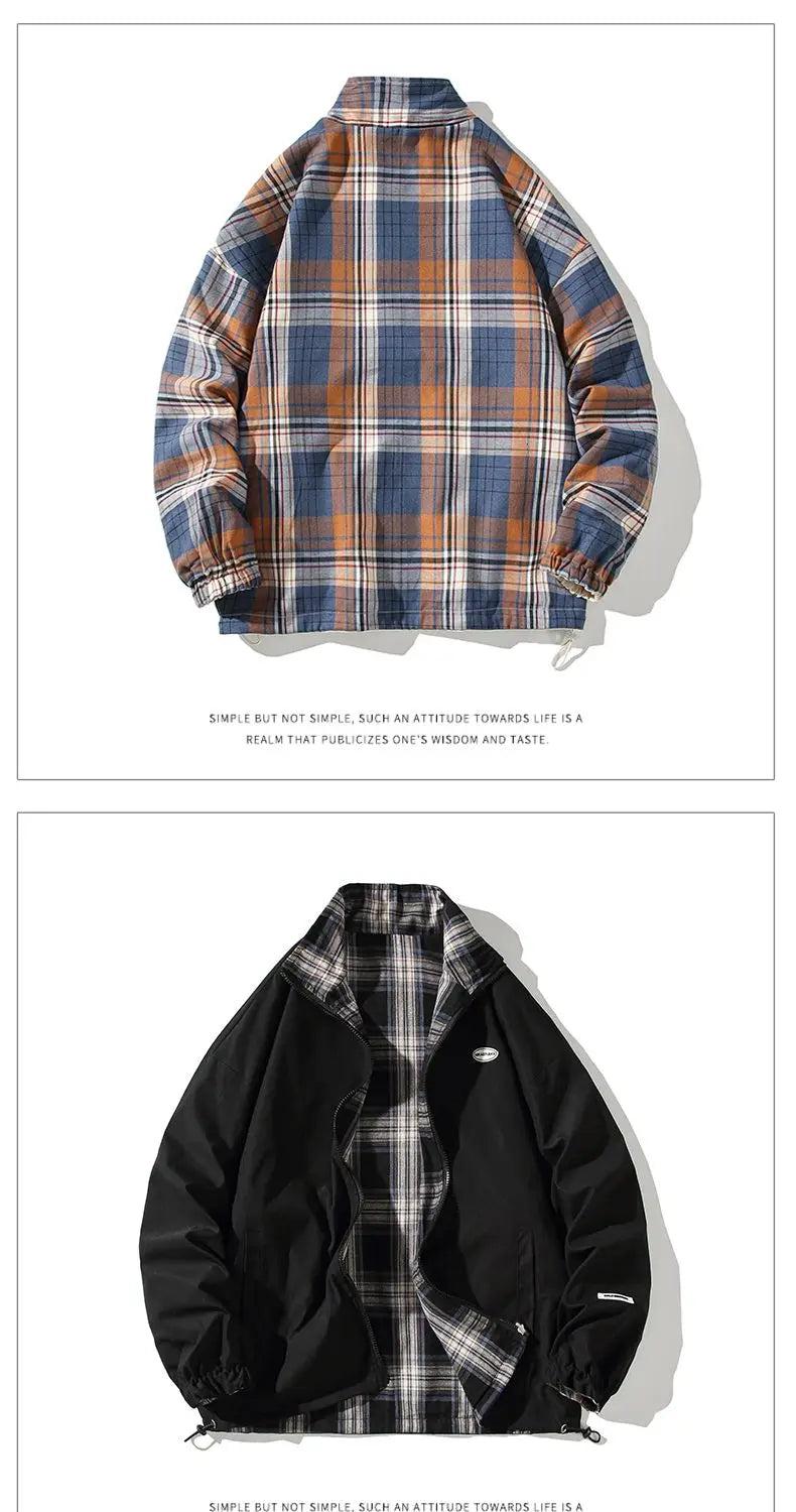 Bomber Jackets Women American Retro Chic High Street Casual Coats Reversible Turn-down Collar Fashion Newly Autumn Simple Loose