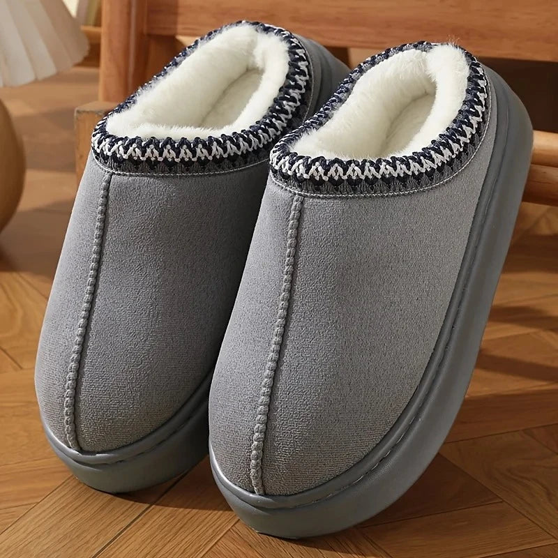 Women's Comfort Slippers Soft Sole Winter Warm Indoor Outdoor Shoes Elegant Couple Style For Home Bedroom Living Room Office