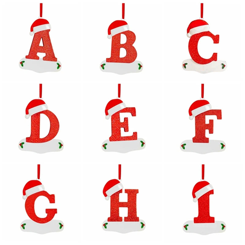 Merry Christmas Decoration Pendant English Alphabet Cristmas Tree Ornaments for Home Decor  Navidad New Year 2026 Gift Accessory
