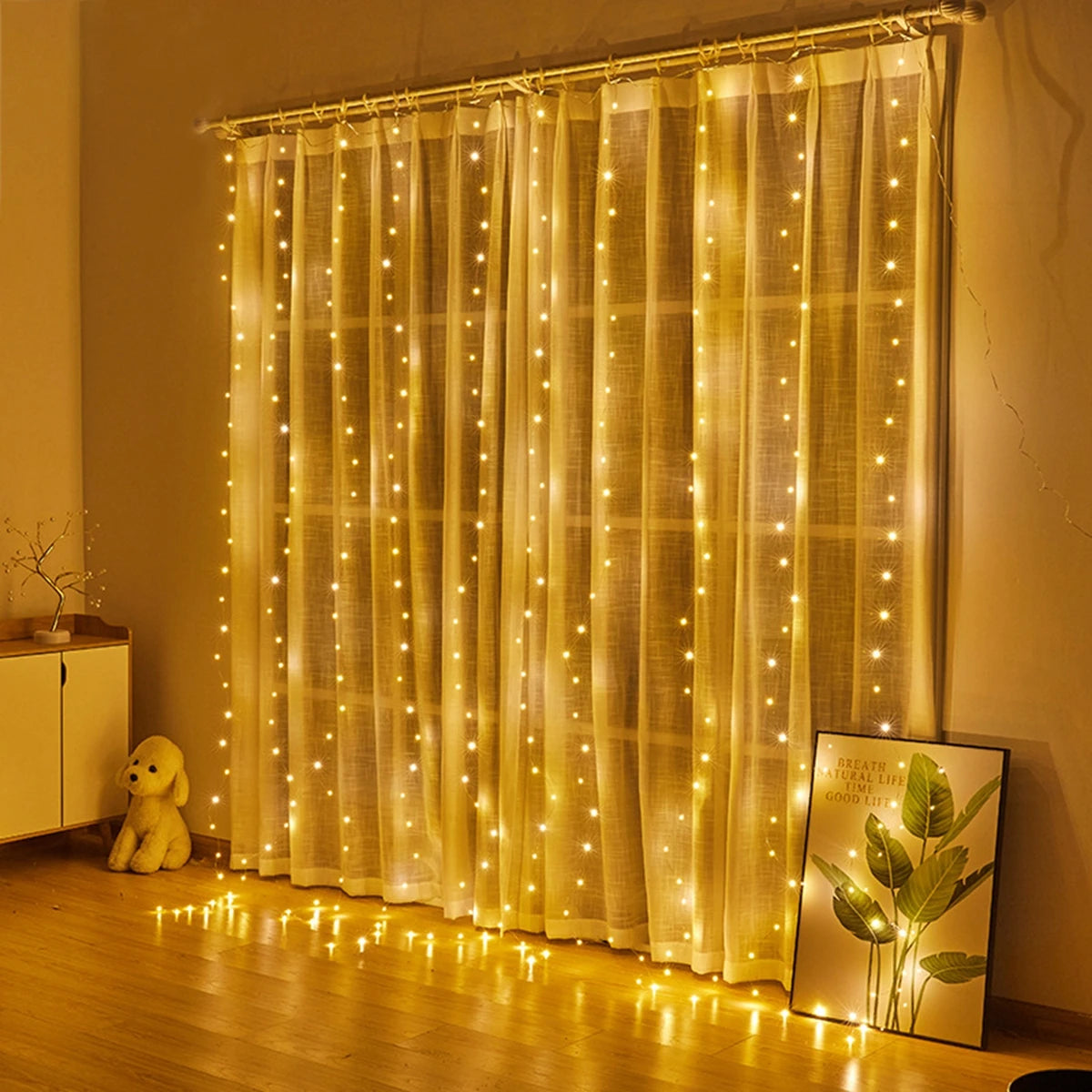 Christmas Lights Curtain Garland Merry Christmas Decorations For Home Christmas Ornaments Xmas Gifts Navidad 2025 New Year Decor