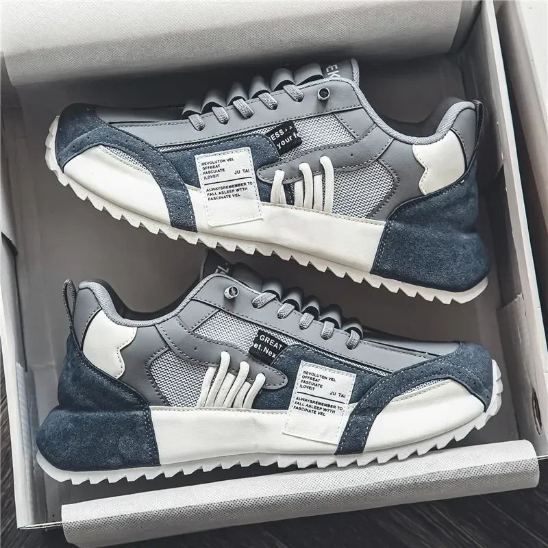 Shoes for Men Casual Sports Trend Designed Personality Elastic Band Vulcanized Shoes Men Sneakers Comfortable Breathable Shoes