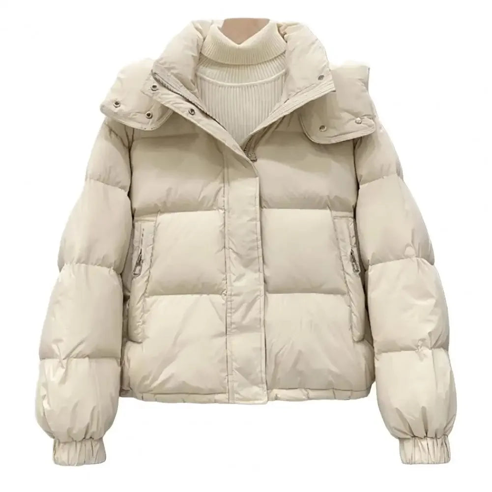 Women 2025 New Winter Jacket Casual Loose Down Coat Oversize Hooded Warm Soft Cotton Puffer Snow Wear Jackets