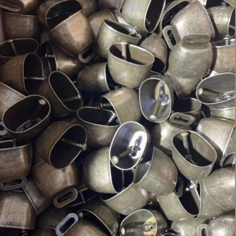 [Christmas] Cow and Sheep Bells, Pet Bells, Christmas Decoration Jingle Bells on Twine, Twine Cow Bells.Christmas Decorations