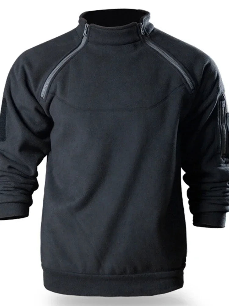 US Men's Tactical Outdoor Jacket Hunting Clothes Warm Zippers Fleece Pullover Man Windproof Spring Winter Coat Thermal Underwear