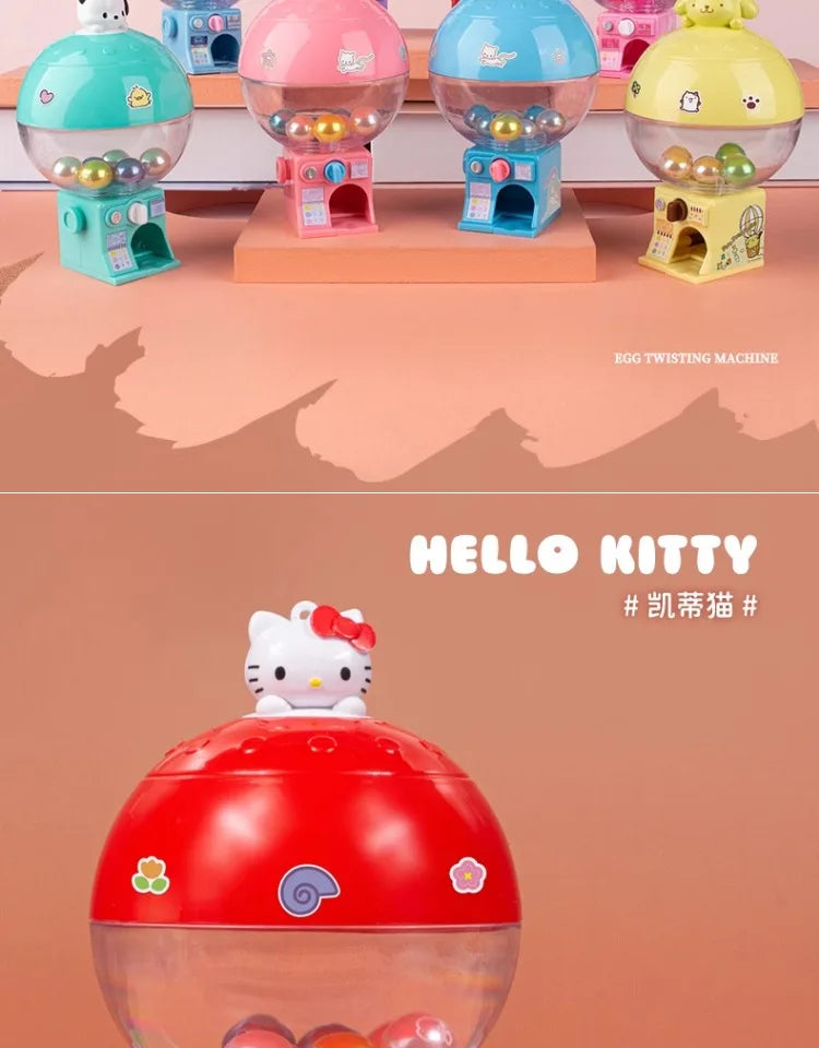 New Sanrio Hello Kittys Kuromi Cinnamoroll Children Toys Cute MINI Egg Twisting Machine Cartoon Creative Kids Toys for Girl Gift