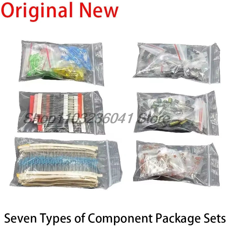 Electronic components Kits Metal film Resistor assortment kit led diodes electrolytic Capacitor Ceramic set transistor Pack diy