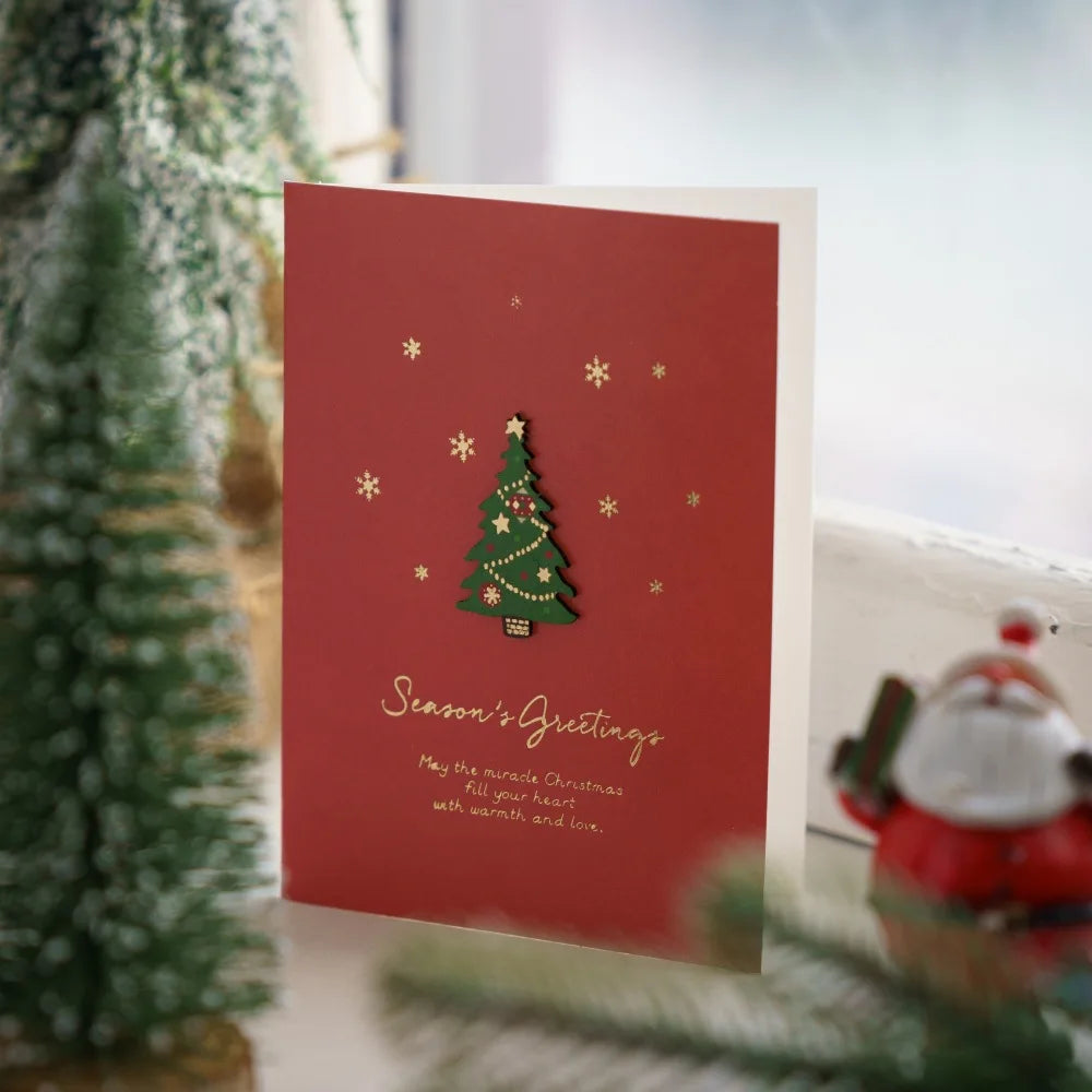 Merry Christmas Cards Set with Envelope New Year Wishes Christmas Gifts Decorative Greeting Xmas Postcards for Xmas 2025