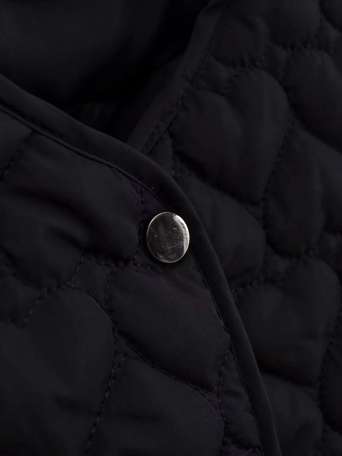 Women Heart Padded Jackets Autumn Winter Long Sleeve Round Neck Coats Solid Color Outerwear Female Warm Parkas Chic Streetwear