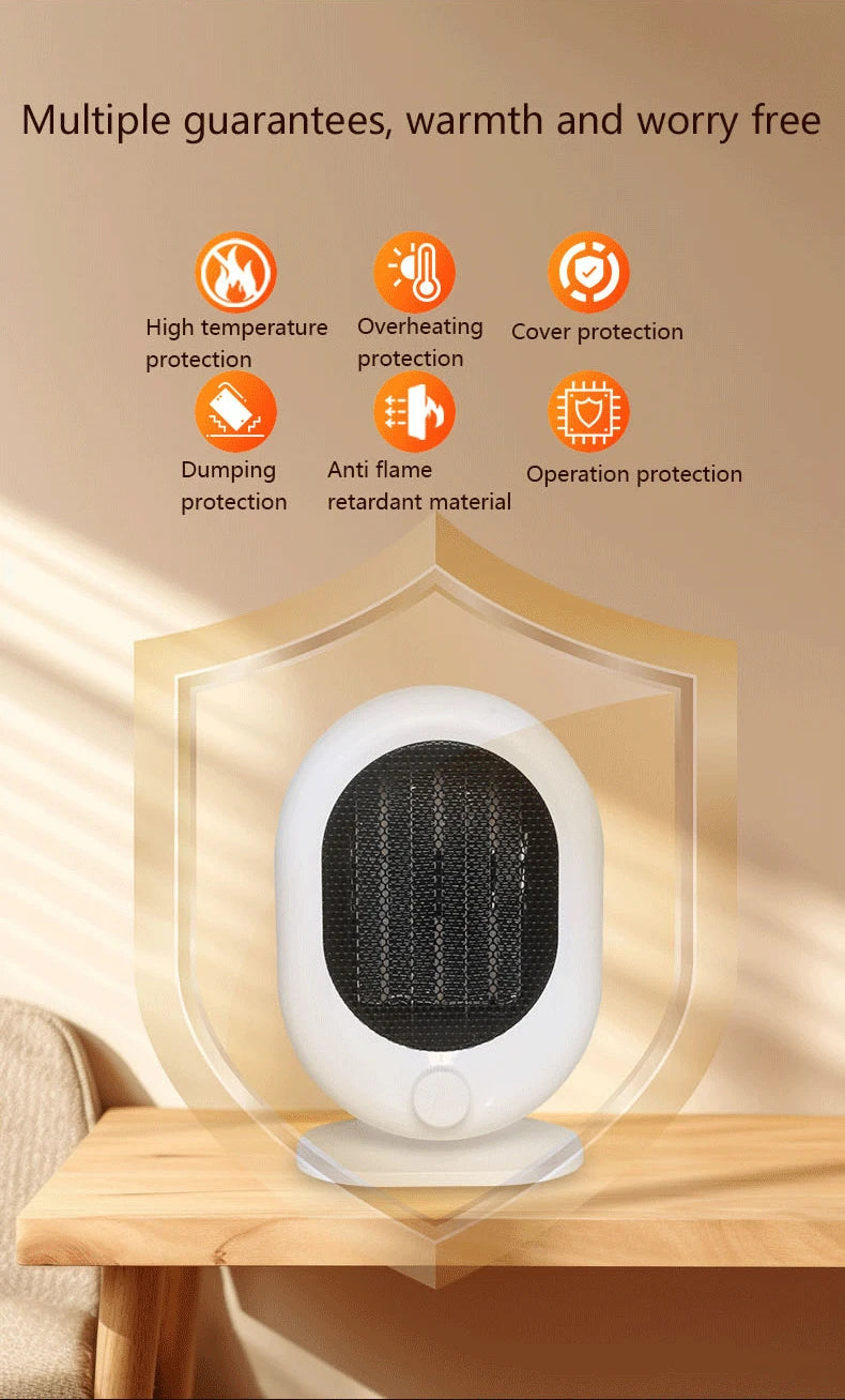 Desktop heater small household portable heater dual-purpose quick heating electric for both cooling and heating