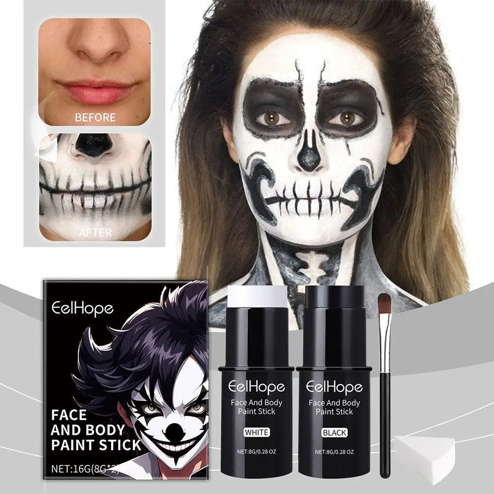 Halloween Party Quick-Dry Face Paint - Face Paint Foundation for Makeup, Clown Looks & Colorful Body Art