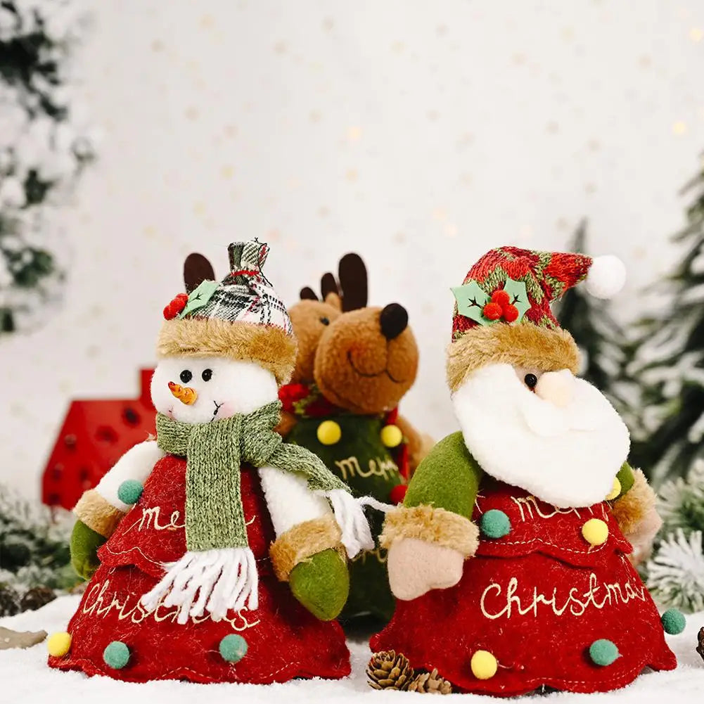 Christmas Xmas Plush Doll Tree Ornaments Kids Gift New Year Holiday Season Home Festive Decorations Practical Christmas Decor