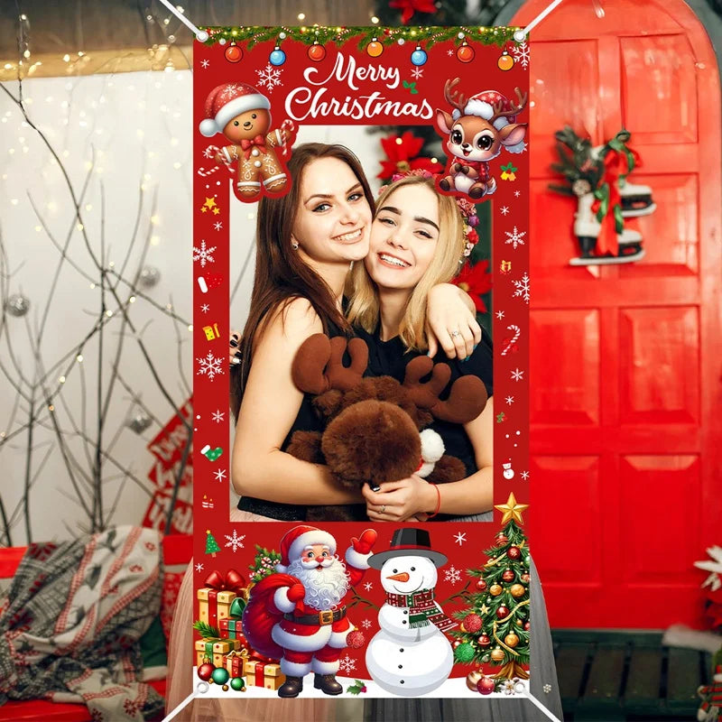 Christmas Photo Frame 2025 Merry Christmas Decorations for Home Navidad Cristmas Party Supplies Ornament Xmas Gift New Year 2026