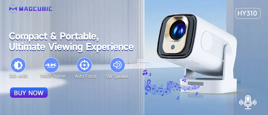 Magcubic Projector HY300 Pro 4K Android 11 Dual Wifi6 290ANSI Allwinner H713 BT5.0 1080P 1280*720P Home Cinema Outdoor Projetor
