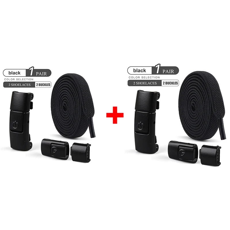 8mm No Tie Shoe Laces Press Lock Shoelaces Without Ties Elastic Laces Sneaker Kids Adult Widened Flat Shoelace for Shoes